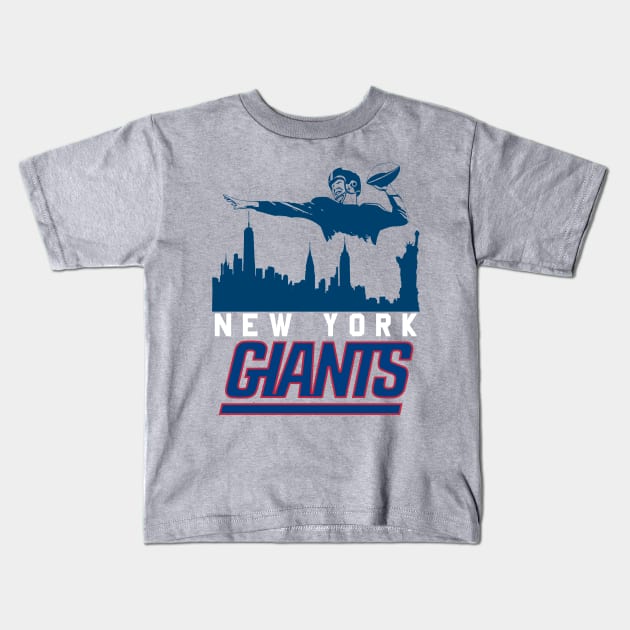 New York Giants Football Team Kids T-Shirt by Olievera